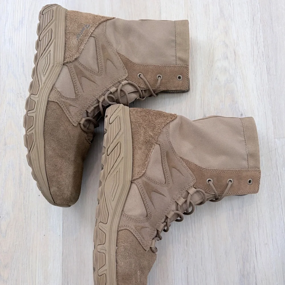 Bates Rush Mid Tactical Boots Coyote Brown Suede E01088 Mens 14 Medium